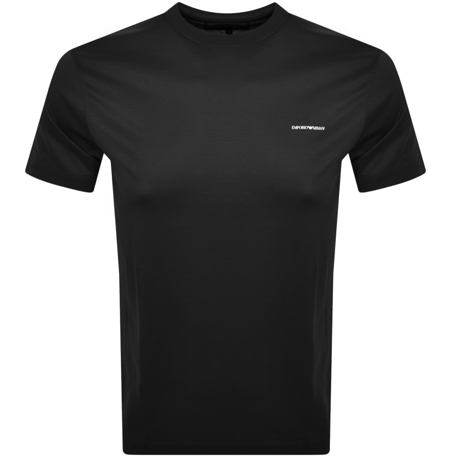 Emporio Armani Short Sleeved Logo T Shirt Black | Mainline
